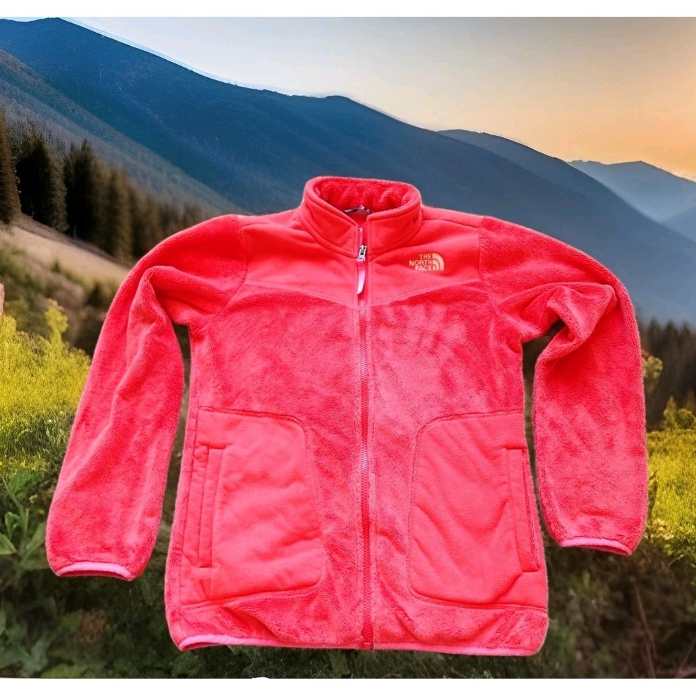 The North Face Osito Fleece Jacket‎ Girls L 14/16 Pink Excellent Full Zip Soft